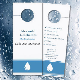 Rohrleitungen oder Hausreinigung - Wassertropfen Türanhänger