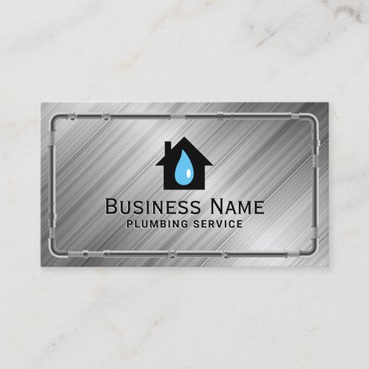 Rohrleitungen Reparatur-Service-Metall-Kleber Visitenkarte (Vorderseite)