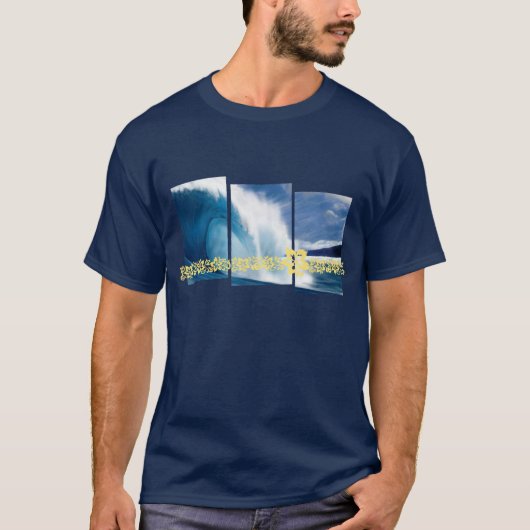 Rohrleitungs-Wellen, die Grafik surfen T-Shirt (Vorderseite)