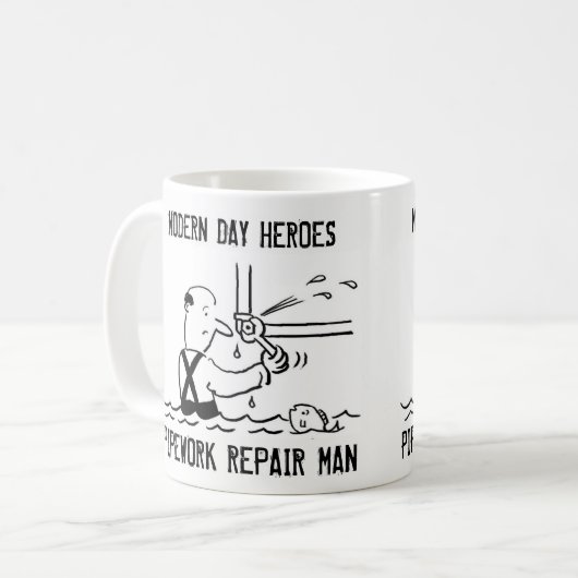 Rohrleitungsreparatur Kaffeetasse (Vorderseite Links)