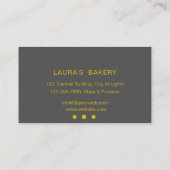 Rohrleitungstasche Button Backbäckerei Konditorei Visitenkarte (Rückseite)