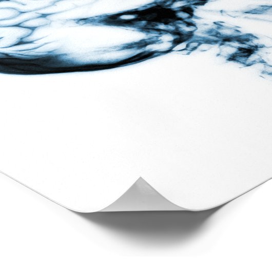 RÖHRLICHES SKULL-GEHIRN - BLAU POSTER (Ecke)