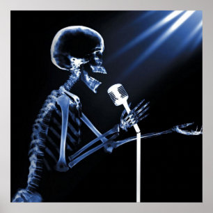 RÖHRLICHES VISION SKELETON AUF DEM RÜCKSEHEN - BLA POSTER