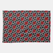 Rohroter Mohn auf Goth-Blumen Geschirrtuch (Horizontal)