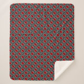 Rohroter Mohn auf Goth-Blumen-Untersetzer Sherpadecke (Vorderseite)
