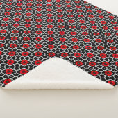 Rohroter Mohn auf Goth-Blumen-Untersetzer Sherpadecke (3/4)
