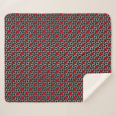 Rohroter Mohn auf Goth-Blumen-Untersetzer Sherpadecke (Vorderseite (Horizontal))