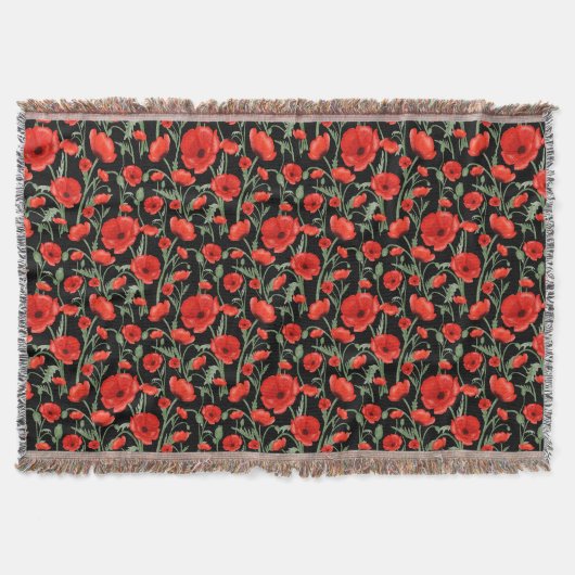 Rohroter Mohn Decke (Vorderseite)