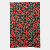 Rohroter Mohn Geschirrtuch (Vertikal)