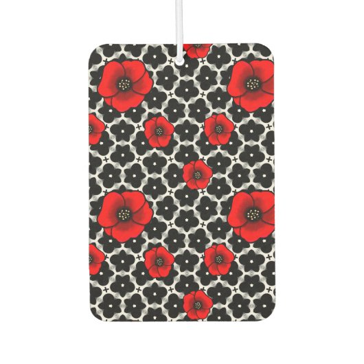Rohroter Mohn in Goth-Garten Autolufterfrischer (Vorderseite)
