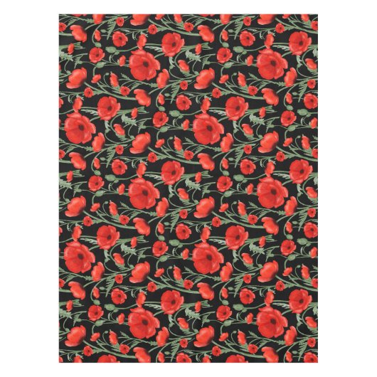 Rohroter Mohn Tischdecke (Vorderseite)
