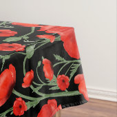 Rohroter Mohn Tischdecke (Beispiel)