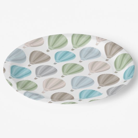 Rohrplatte für neutrale Heißluftballons Pappteller (Schrägansicht)