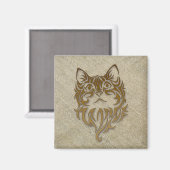 Rohseide für Kätzchen Magnet (Vorderseite/Rückseite)