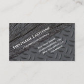 Rohstahl-Monogramm aus Bio Holz Visitenkarte (Rückseite)