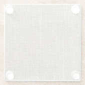 Rohstoffe: Naturtexturiertes Gewebe. Glasuntersetzer (Rückseite)