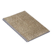 Rohstoffe: Naturtexturiertes Gewebe. Notizblock (Rechte Seite)