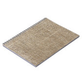 Rohstoffe: Naturtexturiertes Gewebe. Notizblock (Linke Seite)