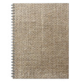 Rohstoffe: Naturtexturiertes Gewebe. Notizblock (Vorderseite)