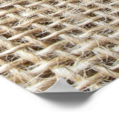 Rohstoffe: Naturtexturiertes Gewebe. Poster (Ecke)