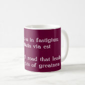 Rohweg führt zu Größe - Seneca Zitat Kaffeetasse (VorderseiteRechts)