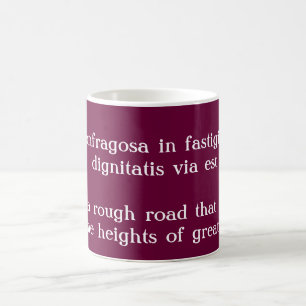 Rohweg führt zu Größe - Seneca Zitat Kaffeetasse