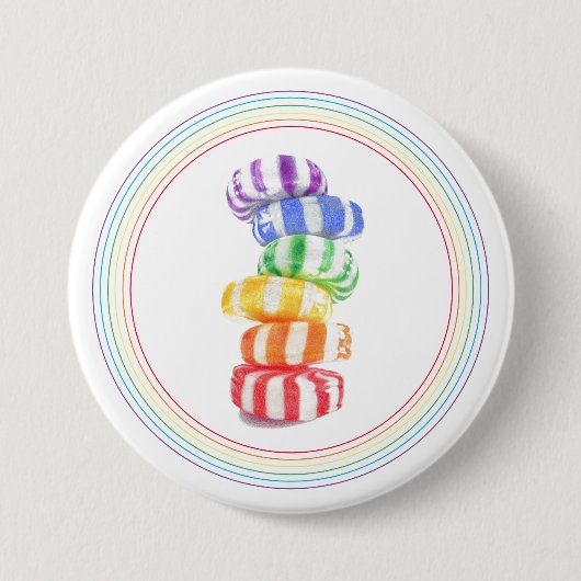 ROINBOW CANDY Round Button Button (Vorderseite)