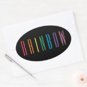 ROINBOW Oval Stickers / Schwarz (Umschlag)