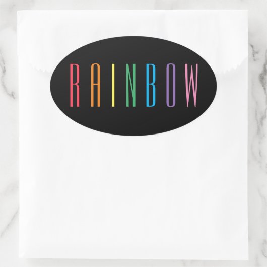 ROINBOW Oval Stickers / Schwarz (Tasche)