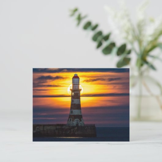 Roker Lighthouse Postcard Postkarte (Stehend Vorderseite)