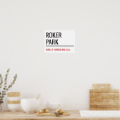 Roker Park Stadium Street Sign Poster (Küche)