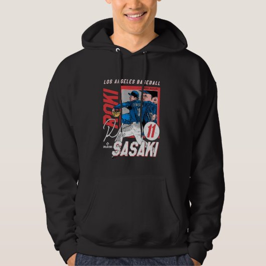 Roki Sasaki  Los Angeles D MLB Baseball Players ML Hoodie (Vorderseite)