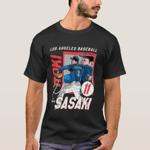 Roki Sasaki  Los Angeles D MLB Baseballspieler ML T-Shirt