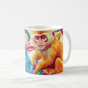 Rokoko-Affenmuster Kaffeetasse