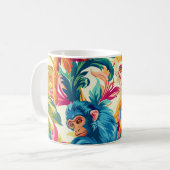 Rokoko-Affenmuster Kaffeetasse (Vorderseite Links)