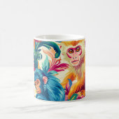 Rokoko-Affenmuster Kaffeetasse (Mittel)