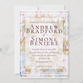 Rokoko Anpassbare Hochzeit Einladung (Vorderseite)