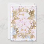 Rokoko Anpassbare Hochzeit Einladung (Rückseite)