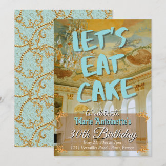 Rokoko Ästhetische Geburtstagspartei Marie Antoine Einladung
