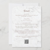 Rokoko Barock Floral All in One Wedding Einladung (Rückseite)