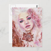 Rokoko Beauty Postcard Postkarte (Vorne/Hinten)