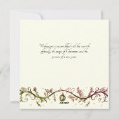 Rokoko Black Santa Pink Weihnachtshaufen Feiertagskarte (Rückseite)