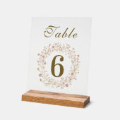 Rokoko Blumenantik Acrylschild (Winkel)