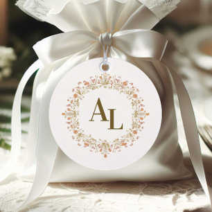 Rokoko Blumenantik Runder Aufkleber