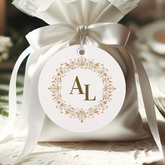 Rokoko Blumenantik Runder Aufkleber