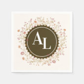 Rokoko Blumenantik Serviette (Vorderseite)