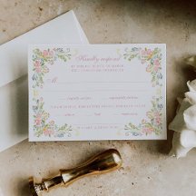 Rokoko Blumenrand Hochzeit