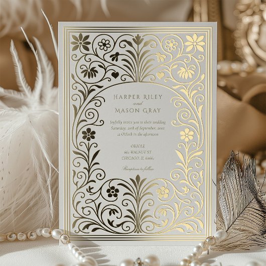 Rokoko Border Folieneinladung