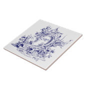 Rokoko Cartouche Monogram Fliese (Seite)