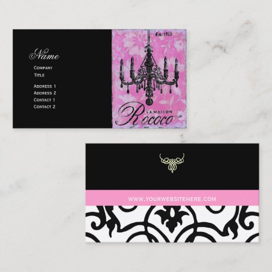 Rokoko Chandelier ~ Visitenkarte (Vorne/Hinten)